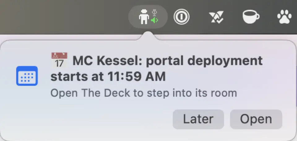 Meeting reminder